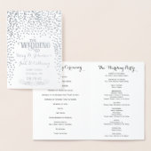 WEDDING PROGRAMMA Gold Confetti Typografie (Display)