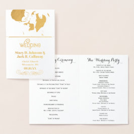 WEDDING PROGRAMMA Gold Confetti Typografie