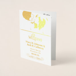WEDDING PROGRAMMA Gold Confetti Typografie