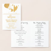WEDDING PROGRAMMA Gold Confetti Typografie (Display)