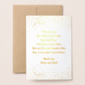 WEDDING PROGRAMMA Gold Confetti Typografie (Met envelop)