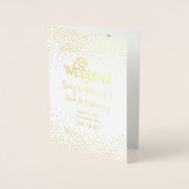 WEDDING PROGRAMMA Gold Confetti Typografie (Voorkant)