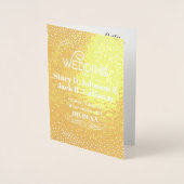 WEDDING PROGRAMMA Gold Confetti Typografie (Voorkant)