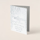 WEDDING PROGRAMMA Zilver Foil Wedding Confetti (Voorkant)