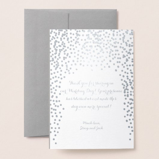 WEDDING PROGRAMMA Zilver Foil Wedding Confetti (Met envelop)