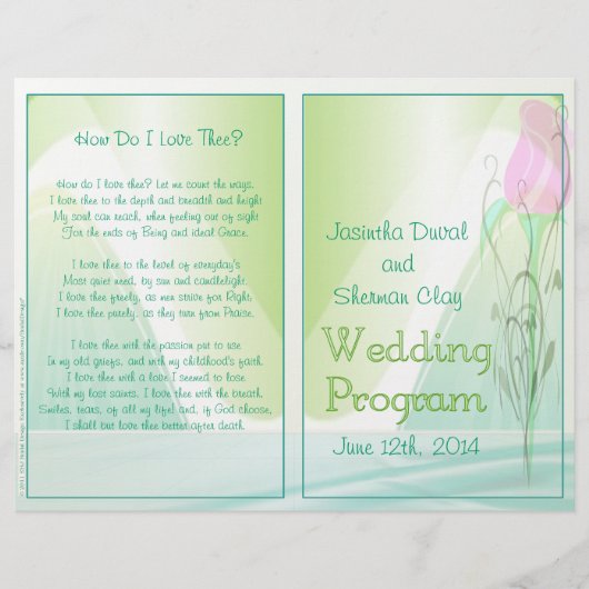 Wedding Programme (niet-religieuze versie) (Voorkant)