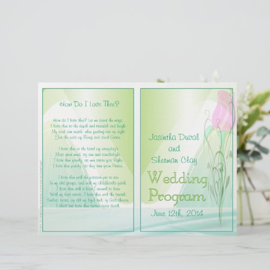 Wedding Programme (niet-religieuze versie) (Staand voorkant)