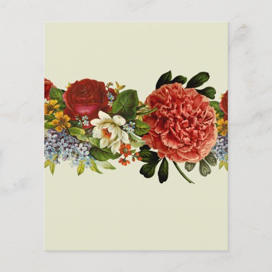 Wedding Programme, reisroute, BOHO Floral Retro (Achterkant)