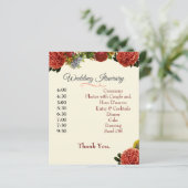 Wedding Programme, reisroute, BOHO Floral Retro (Staand voorkant)
