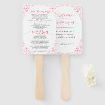 "Wedding Programme" Roze Typografie en  Lijst