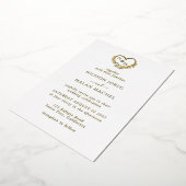 wedding programs Real Gold Foil invitation Folie Uitnodiging (Gedraaid)