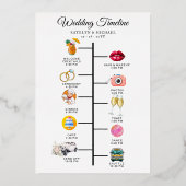 wedding programs Real Gold Foil invitation Folie Uitnodiging (Achterkant)