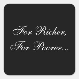 Wedding Promise Invitation Seal Vierkante Sticker