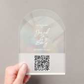 Wedding QR Code Acryl Uitnodiging (Insitu (Draagbaar))