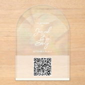 Wedding QR Code Acryl Uitnodiging (Voorkant)