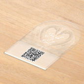 Wedding QR Code Acryl Uitnodiging (Laagn)