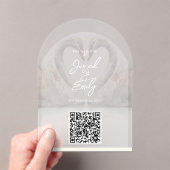 Wedding QR Code Acryl Uitnodiging (Insitu (Draagbaar))