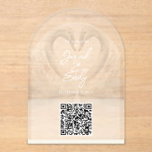Wedding QR Code Acryl Uitnodiging (Voorkant)