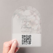 Wedding QR Code Cherry Blossom Uitnodiging (Insitu (Draagbaar))