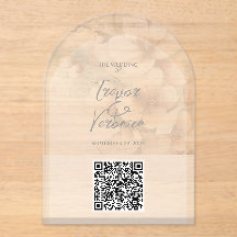 Wedding QR Code Cherry Blossom Uitnodiging