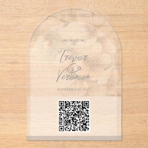 Wedding QR Code Cherry Blossom Uitnodiging
