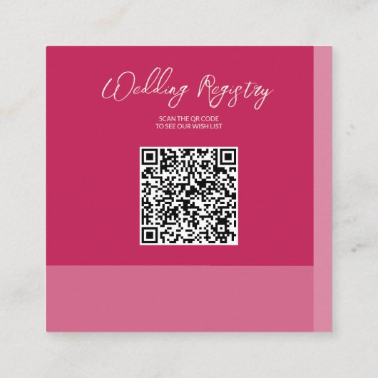 Wedding QR Code Enclosure Kaart (Achterkant)