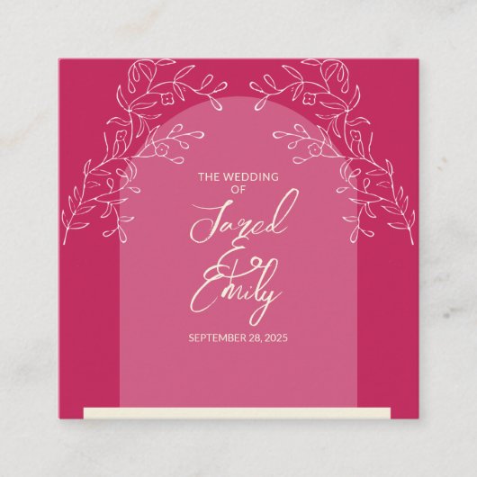 Wedding QR Code Enclosure Kaart (Voorkant)