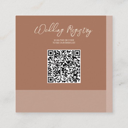 Wedding QR Code Enclosure Kaart (Achterkant)