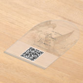 Wedding QR Code Kolibrie Uitnodiging (Laagn)