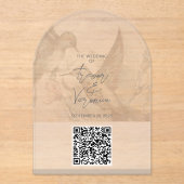 Wedding QR Code Kolibrie Uitnodiging (Voorkant)