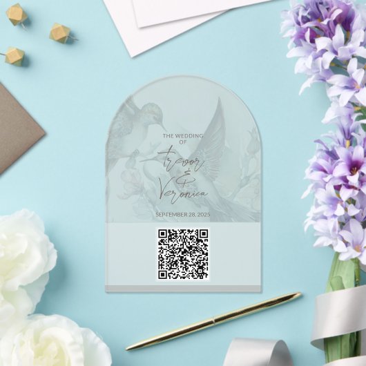 Wedding QR Code Kolibrie Uitnodiging (Insitu (Huwelijk))