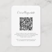 Wedding QR Code Photo and Website RSVP Informatiekaartje (Voorkant)