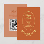 Wedding QR Code RSVP Enclosure Kaart (Voorkant / Achterkant)