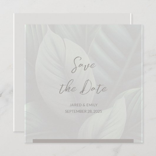 Wedding QR Code Save the Date Invitation (Voorkant / Achterkant)