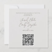 Wedding QR Code Save the Date Invitation (Achterkant)