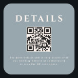 Wedding QR Code Sticker<br><div class="desc">Dit bruiloft ontwerp toont een elegant en formeel ontwerp, perfect voor een verfijnde ceremonie. De uitnodiging heeft een minimalistische esthetiek, met strakke lijnen en een focus op typografie. De namen worden prominent weergegeven in een klassiek serif lettertype, waardoor een sfeer van tijdloze genade aan het stuk. Het gebruik van een...</div>