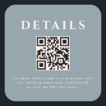 Wedding QR Code Sticker<br><div class="desc">Dit bruiloft ontwerp toont een elegant en formeel ontwerp, perfect voor een verfijnde ceremonie. De uitnodiging heeft een minimalistische esthetiek, met strakke lijnen en een focus op typografie. De namen worden prominent weergegeven in een klassiek serif lettertype, waardoor een sfeer van tijdloze genade aan het stuk. Het gebruik van een...</div>