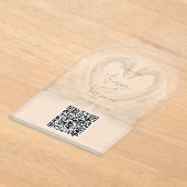 Wedding QR Code Zwaan Uitnodiging (Laagn)