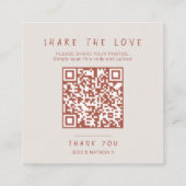 Wedding QR Foto share grass berries brown oranje Informatiekaartje (Achterkant)