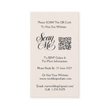 Wedding QR Minimalistische Eenvoudige Zwarte Tropi