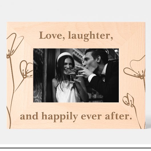 Wedding Quote Flowers Custom Wood Lijsten Gegraveerde Lijstjes