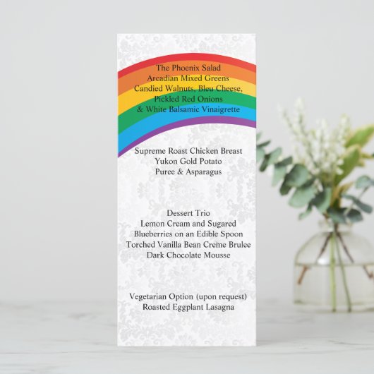 Wedding Rainbow Gay Menu (Staand voorkant)