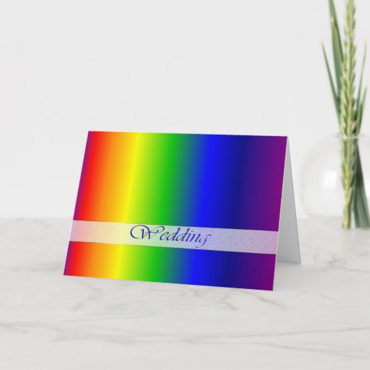 Wedding Rainbow Kleuren Wenskaart Kaart (Voorkant)
