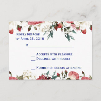 Wedding Receptie Card RSVP