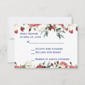 Wedding Receptie Card RSVP (Voorkant)