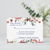 Wedding Receptie Card RSVP Kaartje (Staand voorkant)