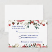 Wedding Receptie Card RSVP Kaartje (Voorkant / Achterkant)