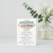 Wedding Receptie Enclosure Vegas Thema Informatiekaartje (Staand voorkant)