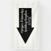 Wedding Receptie Linkerpijl Directionele Banner (Verticaal)