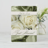 Wedding Reception Bouquet en Green Kaart (Staand voorkant)